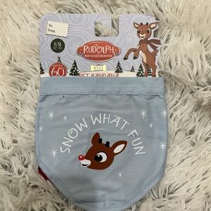 Rudolph the red nosed Reindeer small/medium pet bandana 13-15”